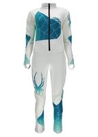 W15 Women's Nine Ninety Race Suit - White/Riviera - Spyder Women's Nine Ninety Race Suit - WinterWomen.com