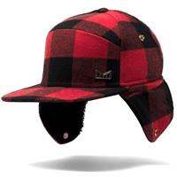 Lumberjack Wool Strapback Hat - Red / Black