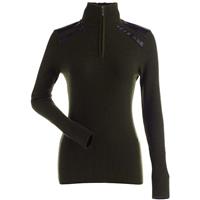 Women's Sharon Sweater - Loden / Black Faux Leather - Women's Sharon Sweater                                                                                                                                