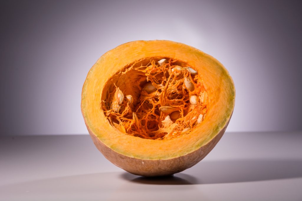pumpkin cut in half