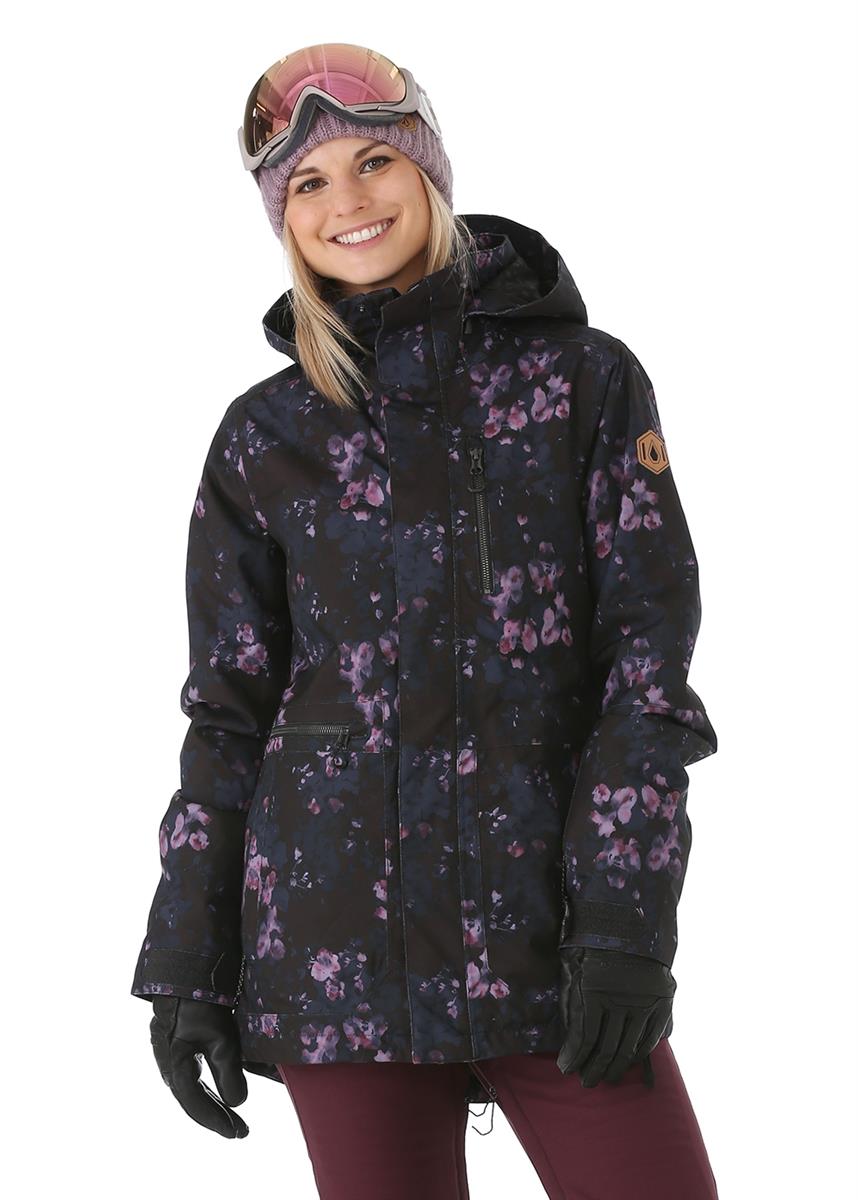 Volcom Women's Shelter 3D Stretch Insulated Snowboard Ski Winter Hooded Jacket 