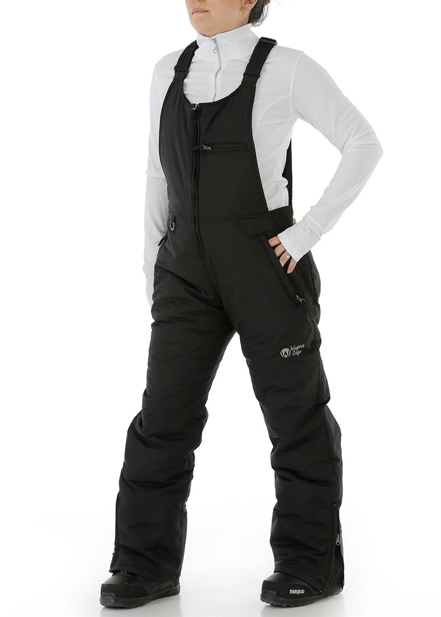 Sportneer Women Snow Bibs with Front Pockets Insulated Womens Snow