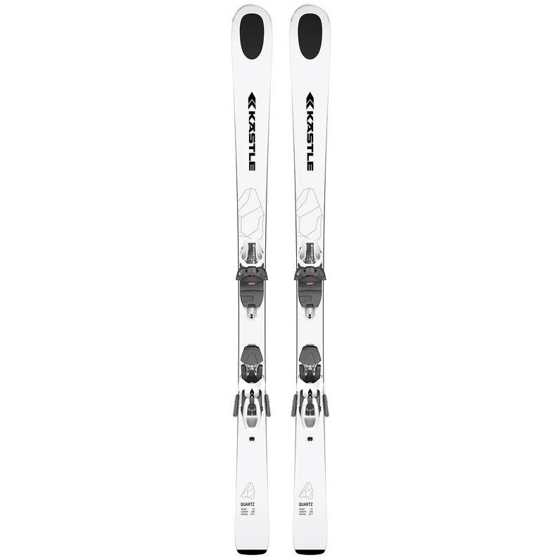 美品★KASTLEホワイト×ブラックギンガムチェックスキーウェア レディースL Kastle Women's Quartz 72 Skis + Tyrolia K10 SLR GW Bindings