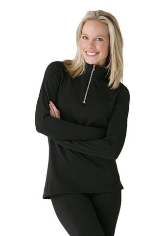 Women's Chami Rainbow Zip-T (Black)