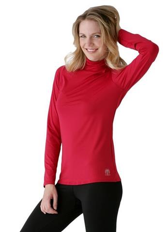 Women's Cybersilk Foldover/Scrunch T-Neck (Ruby)