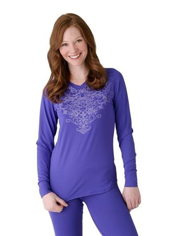 Women's Cybersilk High V-Neck (Iris)