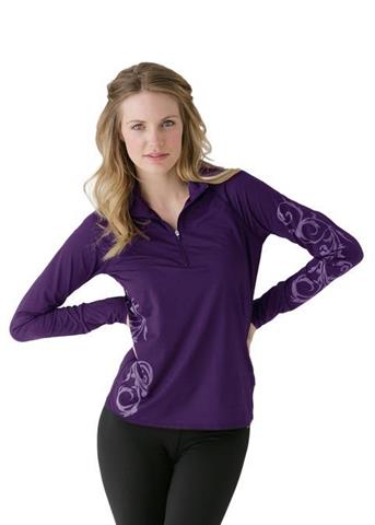 Women's Veluxe Graphic Locking Zip-T (Purple)