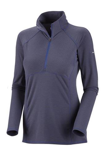 Women's Layer First Stripe Half Zip (Light Grape)
