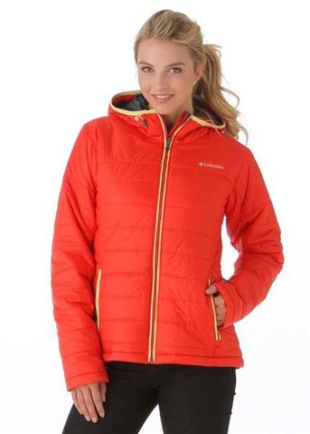 Women's Shimmer Me Hooded Jacket (Bright Red/Neon Light)