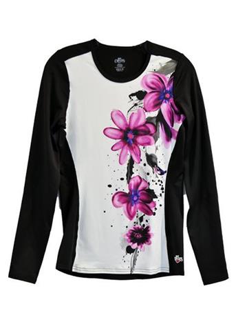 Women's Micro-Elite Chamois Sublimated Crewneck (Fantasia/Black)