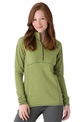 Women's Layer First Stripe Half Zip (Leapfrog)