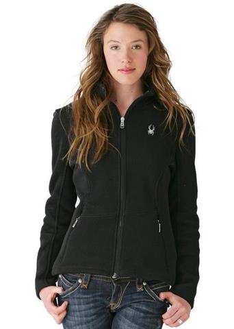 Women's Full Zip Mid-Weight Sweater (Black)