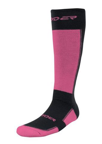 Women's Core Ski Sock (Black/Hot Pink)