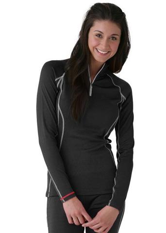 Women's Warm L/S Zip Neck (TNF Black)