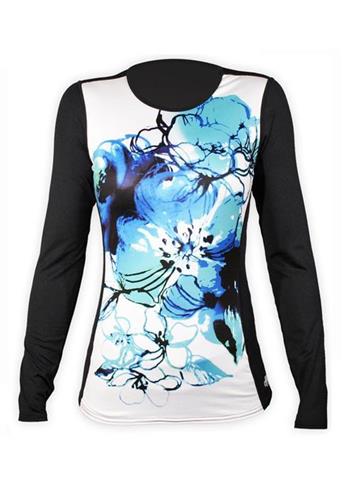 Women's Micro-Elite Chamois Sublimated Crewneck (Oasis/Black)