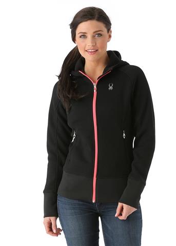 Women's Ardent Full Zip Hoody Sweater (Black/Bryte Pink)