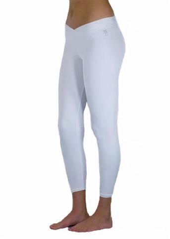 Women's Cybersilk V-Waist Leggings (White)
