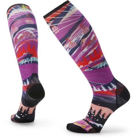 Women's Ski Zero Cushion Skication Print OTC Socks