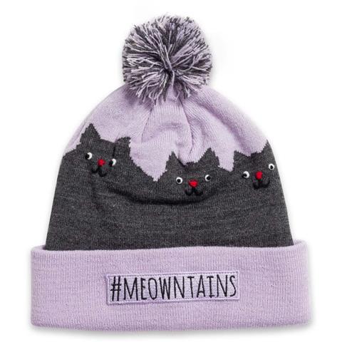 Kid's #Meowntains Pom Beanie
