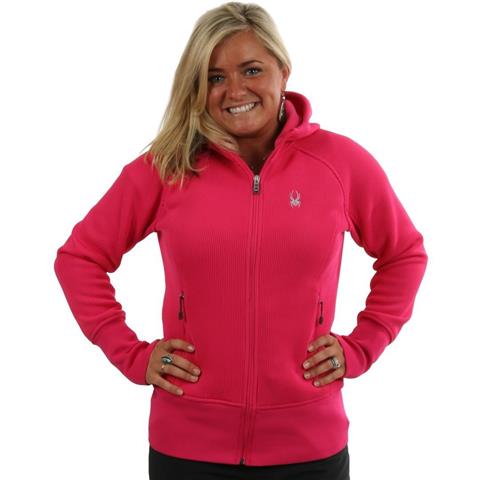 Women's Full Zip Mid-Weight Hoody (Hot Pink)