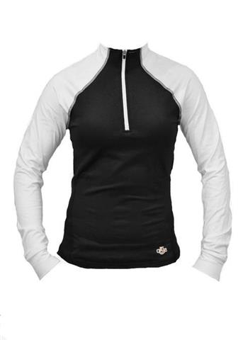 W10 Women's Micro-Elite Chamois Escape Zip-T (Black/White)