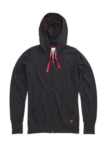 Women's Player Hooded Full Zip (True Black) - Sale