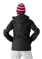 Women's Smarty Mode Jacket (Black Herringbone Plaid) - Back View
