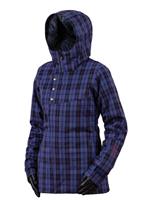 W11 Women's Heavenly Jacket (Marine/Black/Mahogany Plaid) - Studio Shot