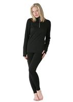 Women's Chami Rainbow Zip-T (Black) - Alt. View