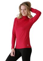 Women's Cybersilk Foldover/Scrunch T-Neck (Ruby)