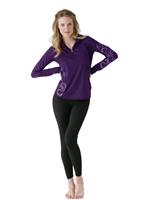 Women's Veluxe Graphic Locking Zip-T (Purple) - Alt. View