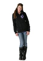 Women's Stade Full Zip Fleece (Black) - Alt. View