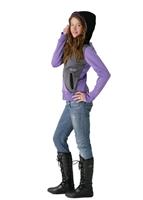Women's Westwood Hooded Full Zip (Purple Heart) - Side View