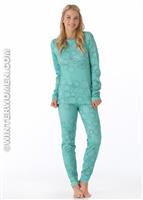 Women's Rings Base Layer Top (Seafoam Rings) - Alt. View