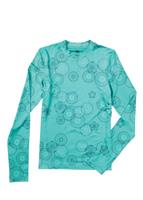 Women's Rings Base Layer Top (Seafoam Rings) - Studio Shot