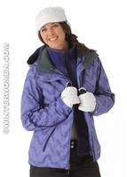 Women's Bugaboo 3-in-1 Jacket (Light Grape Vertical Print) - Removable Liner