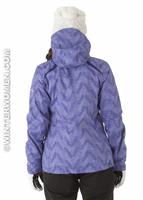 Women's Bugaboo 3-in-1 Jacket (Light Grape Vertical Print) - Back View