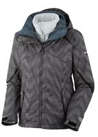 Women's Bugaboo 3-in-1 Jacket (Black Vertical Print) - Studio Shot