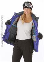 Women's Grid Line Jacket (Light Grape/Neon Light) - Alt. View