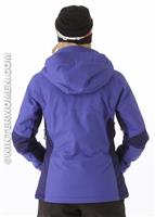 Women's Grid Line Jacket (Light Grape/Neon Light) - Back View
