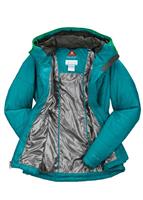 Women's Shimmer Me Hooded Jacket (Emerald/Fuse Green) - Liner
