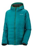 Women's Shimmer Me Hooded Jacket (Emerald/Fuse Green) - Studio Shot