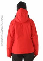 Women's Veloca Vixen II Jacket (Bright Red/Neon Light) - Back View