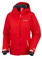 Women's Veloca Vixen II Jacket (Bright Red/Neon Light) - Studio Shot