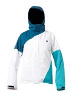 Women's Fuse Jacket (White/Seaport/Aegean) - Studio Shot