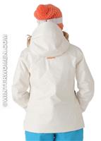 Women's Insulated Snowbelle Jacket (Birch White) - Back View