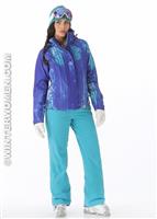 Women's Brilliant Jacket (Dark Violet/Bay Blue/White) - Alt. View