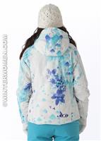 Women's Brilliant Jacket (White/Dark Violet/Bay Blue) - Back View