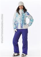 Women's Brilliant Jacket (White/Dark Violet/Bay Blue) - Alt. View