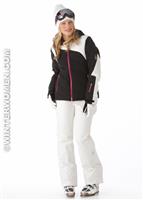 Women's Aphrodite Down Jacket (Black/White/Gypsy) - Alt. View